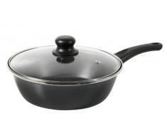 Crealys 510091 Sauteuse Acier Revêtu Tempo Titanium Manche Bakélite Noir Brillant 28 cm