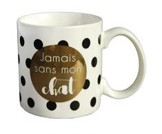 LA CARTERIE Mug cadeau Ã message Jamais sans mon chat