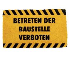 Young Generation Shoe Max YH 101144 M Paillasson en coco avec base en latex anti-dérapant Chantier (allemand) 37 x 22 cm