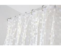 Croydex Rideau de douche en PVC MosaÃ¯que argentÃ©e