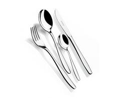 Monix Zurich - MÃ©nagÃ¨re 49 piÃ¨ces Couverts en Acier Inoxydable 18/10 avec Ã©crin Noyer.