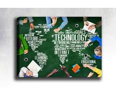 Bonamaison Peinture sur toile, multicolore, 70 x 100 cm - Conçu et fabriqué en Turquie