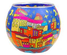 Him CC249 photophore Verre Pont (Bridge), Multicolore, 11x11x9 cm