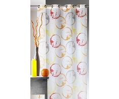 Home Maison HM6910246 Voilage en Voile ImprimÃ© Monde Polyester 135 x 250 cm