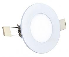 Tibelec 306210 Spot LED extra plat Ã encastrer Rond 5W 220 lumens blanc, MÃ©tal, IntÃ©grÃ©, 5 W, 110 x 100 mm