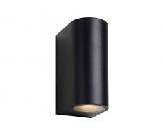 Lucide ZORA-LED - Spot Mural ExtÃ©rieur - LED Dim. - GU10 - 2x5W 3000K - IP44 - Noir