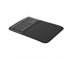 AmazonBasics Ãgouttoir - 47,7 x 60,9Â cm - Noir/nickel, avec 2 tapis