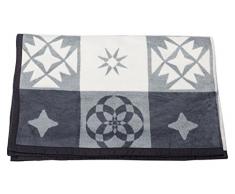 David Fussenegger 15479850Â Capri Plaid kachel Patch, Coton mÃ©langÃ©, Anthracite, 200Â x 150Â x 200Â cm