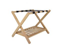 Penguin Home 3452 Porte-bagages classique en bois massif pliable pour la maison, la chambre Ã coucher et les voyages 67 x 47 x 50 cm â Finition chÃªne, dense, W67 x D47 x H50 cm