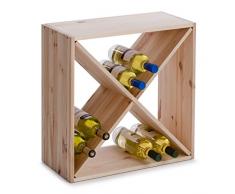 Zeller 13170 Croix casier à vin en bois naturel, 52 x 25 x 52 cm