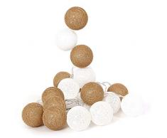 THE HOME DECO LIGHT LA10060/WEB Guirlande DIntÃ©rieur Eucla, Plastique, Blanc, Or