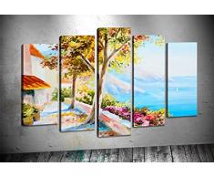 Bonamaison Peinture sur toile, multicolore, 100 x 60 cm, 5 unit - Conçu et fabriqué en Turquie