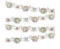 Talking Tables Alice In Wonderland Guirlande Fanions | Alice au Pays des Merveilles Décoration | Papier, 4 m