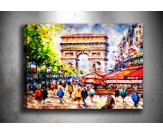 Bonamaison Peinture sur toile, multicolore, 50 x 70 cm - ConÃ§u et fabriquÃ© en Turquie