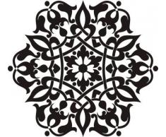 INDIGOS UG 4250380520520 Sticker Mural W241 Orient vrille Nature Autocollant 120x107cm, Verte, 120 x 107 cm