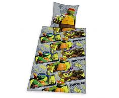 Herding Teenage Mutant Ninja Turtles Parure de Lit, Cotton, Multicolore, 80 x 80 cm, 135 x 200 cm