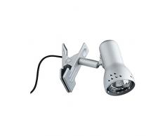 Paulmann 99825 Assistent Gryps Spot pince, max. 1x40W, E14 Acier brossé, 230V, Métal/Matière, Plastique.