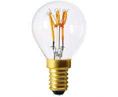 Girard Sudron 716615-LED Ampoule Balle de Golf C45 LED 45 mm Filament Boucle E14 (SES Petit Culot Ã Vis Edison) Transparent, Blanc Chaud, 110 Lumens, 2 W