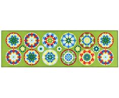 ABC Tapis Murrine Vert/Multicolore 57Â x 180Â cm