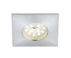 Briloner Leuchten 7205-019 Encastrable LED 230v, plafonnier, spots,lampe de salle de bain, carré, Plastique, 5 W, Aluminium, 1 pièce