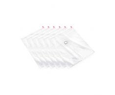 COMPACTOR Lot de 6 Sacs de compression Sous Vide, Aspispace, Taille L, Extra-plat, RAN8716