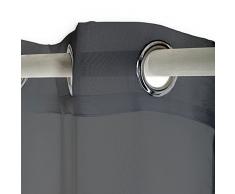 Today Voilage 135/240 Canon de Fusil Polyester Gris Anthracite 135 x 240 cm