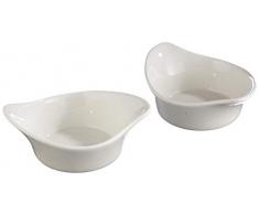 GEFU Crème Brûlée Bols, pour Desserts, Ovale, Porcelaine, diamètreâ¯: 11 cm, 2 pièces, 35390 Câble Audio