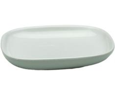 Alessi REB01/77LG Soucoupe pour Tasse Ã Moka en CÃ©ramique Stoneware - Gris Clair - Set de 4 PiÃ¨ces