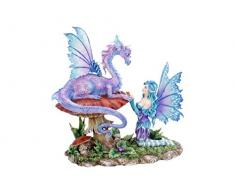 Nemesis Now Figurine Dragon Amy Brown 31 cm Bleu, Lilas Taille Unique