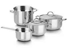 Barazzoni cuocimania Batterie Lot de 6Â Casserole, 18Â cm Casserole, 18Â cm Casserole 22Â cm Casserole 14Â ML, Couvercle 18Â cm/22, en Acier Inoxydable