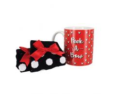 Paladone Disney Minnie Mouse Ensemble Cadeau mug et Chaussettes â Cadeau Disney pour Filles ou Femmes â Tasse de Taille Standard et Une Paire de Chaussettes pour Femme Taille Unique