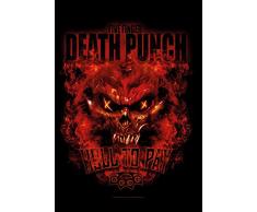 Heart Rock Licensed Drapeau 5 Finger Death Punch â Hell to Pay, Tissu, Multicolore, 110 x 75 x 0,1 cm