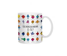 Monsieur Madame MM3107 Mug thermorÃ©actif Quel Monsieur Madame es-tu, Blanc Noir et Multicolore, CÃ©ramique, 12 x 8,3 x 9,7 cm