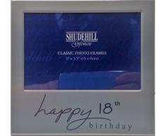 Shudehill Giftware Cadre Photo 13 x 8 cm «Happy 18th Birthday», Cadeau 72218