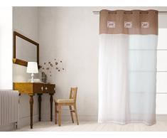 Soleil docre 033706 Eva Voilage BrodÃ© Coton Ecru 140x240 cm