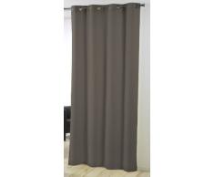 douceur dintérieur rideau a oeillets 140x280 cm polyester essentiel taupe