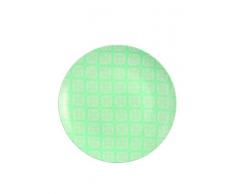 Villa dEste Home Tivoli etnochic Color Lot de 6Â Assiettes Plates Porcelaine Lot de 12 Assiettes Plates Turquoise