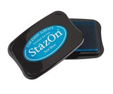 Rayher 28383411 Coussin encreur StazOn  Env. 7,5 x 5 cm  Bleu Pétrole