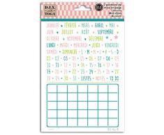 D.I.Y with Toga Mois Pochoirs Bullet Agenda, Plastique, Blanc, 15x20cm