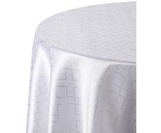 CALITEX Nappe damassé, Blanc, Ronde 180 cm