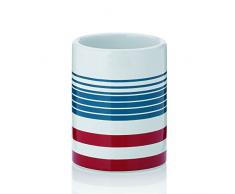 Kela 20571 verre Ã dent, cÃ©ramique blanc/bleu/rouge, Atlantik