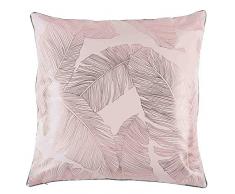 douceur dintérieur coussin dehous 60x60cm metallise veggy rose/anthracite