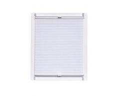 Sunl INES Store plissé nid dabeille fabriqué en Allemagne, lumière du Jour, Klemmfix Argent Rail, 120 x 150, Plastique Gris, Blanc, 120 x 2.3 x 150 cm