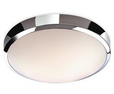 Firstlight 2343CH Toro 11 W Plafonnier chromé et diffuseur opalin