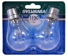 Sylvania SYL0023577 Ampoule classic Ã©co halogÃ¨ne A55 70 watts, Culot B22, Boite de 2, Aluminium, Blanc