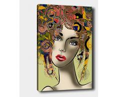 Bonamaison Peinture sur toile, multicolore, 30 x 40 cm - ConÃ§u et fabriquÃ© en Turquie