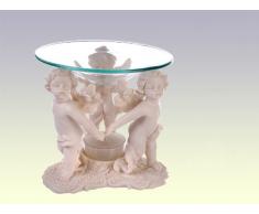 Out of the blue 936959 Polyrésine Arôme de Lampe avec Bol en Verre, Trois Ange Debout, Env. 10,5 x 11,5 cm