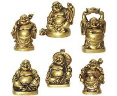lachineuse 6 Figurines Bouddha Rieur - Chance et Bonheur