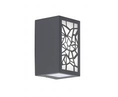 Wofi Applique murale dextÃ©rieur, Aluminium, intÃ©grÃ©, 7Â W, anthracite, 9Â x 8,5Â x 15Â cm