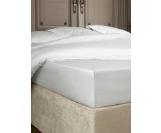 De Witte Lietaer Bumblebee Drap Housse, Coton, Argent Gris Clair, 140 x 200 x 30 cm